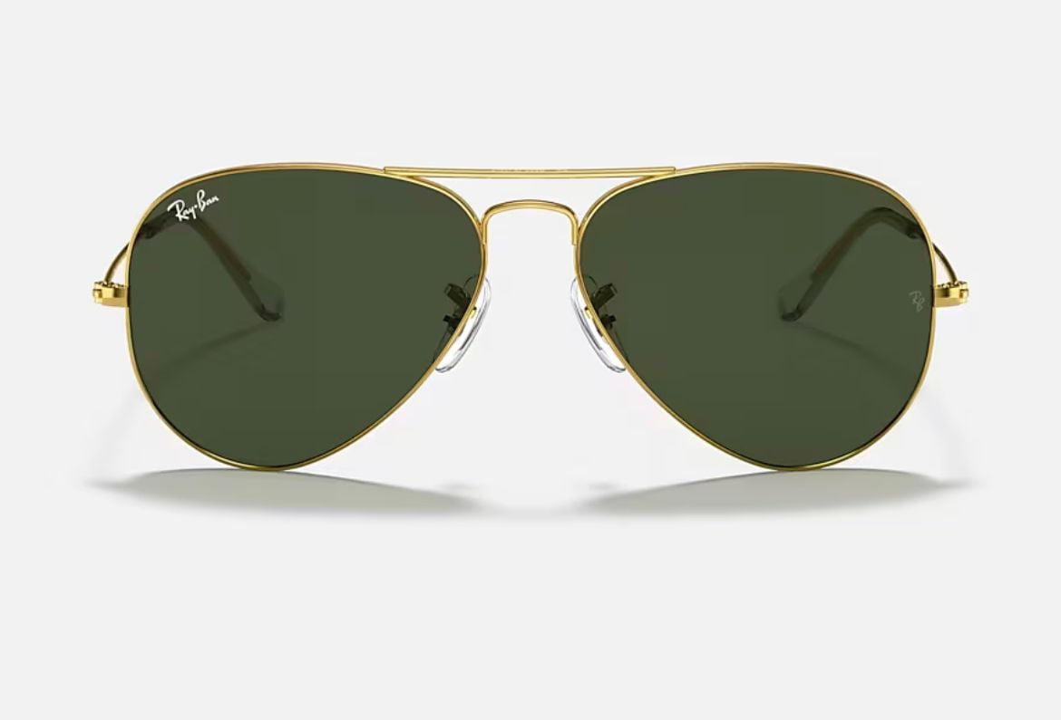 AVIADOR RB3025 - DOURADO COM LENTE VERDE G15