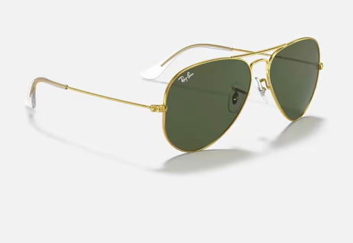 AVIADOR RB3025 - DOURADO COM LENTE VERDE G15